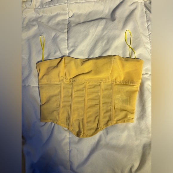 Edikted Evangeline Sheer Mesh Corset Top Size Small - Picture 2 of 4